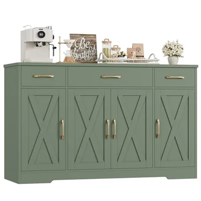 55″ Sideboard with Coffee Bar, Green