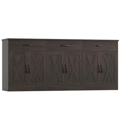71″ Sideboard Buffet Cabinet, Brown