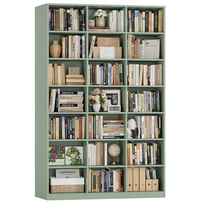 47″ Triple Wide Bookshelf, Green