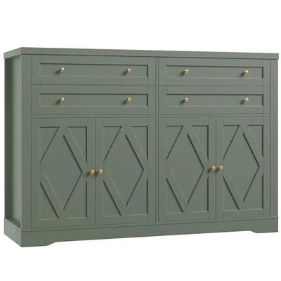55″ Sideboard Buffet Cabinet, Green