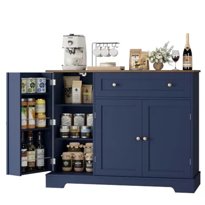 41″ Sideboard with Coffee Bar, Blue
