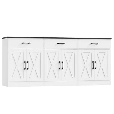 71″ Sideboard Buffet Cabinet, White (HS-NH4CB)