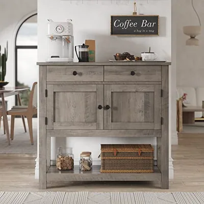 35″ Farmhouse Console Table, Grey