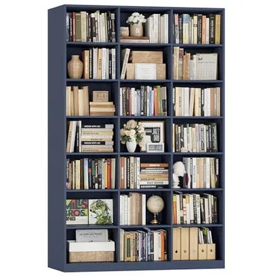 47″ Triple Wide Bookshelf, Blue