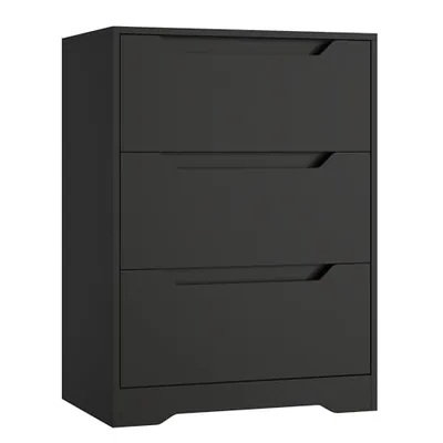 3-Drawer Dresser, Black