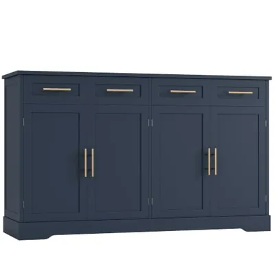 60″ Sideboard Buffet Cabinet, Blue (HS-9KSD1)
