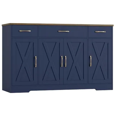 55″ Sideboard with Coffee Bar, Blue
