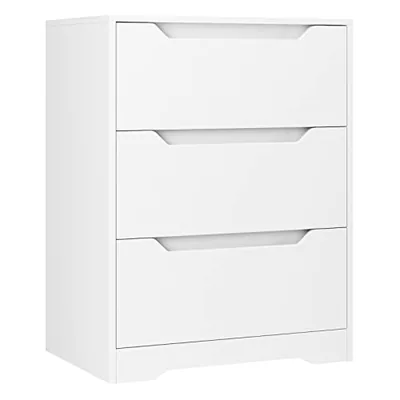 3-Drawer Dresser, White