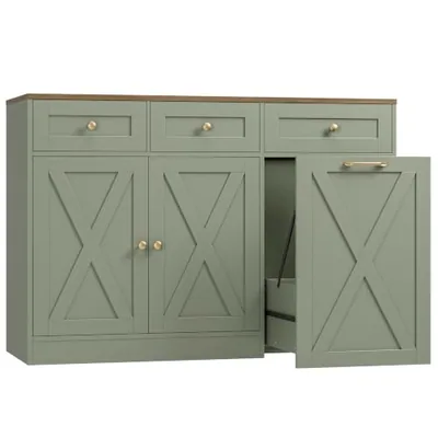 47″ Trash Can Cabinet, Green